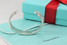 Load image into Gallery viewer, Tiffany &amp; Co. Silver Diagonal Cuff Medium Bracelet
