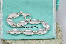 Load image into Gallery viewer, Tiffany &amp; Co. Silver Pebble Stone Heavy Link Bracelet
