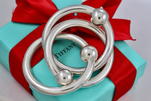 Load image into Gallery viewer, Tiffany &amp; Co. Silver Triple Interlocking Rings Baby Rattle
