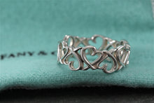 Load image into Gallery viewer, Tiffany &amp; Co. Paloma Picasso Silver Loving Hearts Band Ring Size 5
