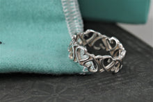 Load image into Gallery viewer, Tiffany &amp; Co. Paloma Picasso Silver Loving Hearts Band Ring Size 5
