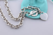 Load image into Gallery viewer, Tiffany &amp; Co. Silver Plain Heart Toggle 10mm  Heavy Link 16&quot; Necklace
