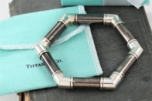 Load image into Gallery viewer, Tiffany &amp; Co. Silver Retro Hexagon Bangle Vintage Bracelet
