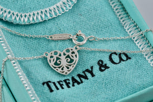Tiffany & Co. Silver Small Enchant Heart Pendant Necklace
