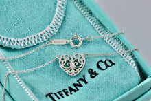 Load image into Gallery viewer, Tiffany &amp; Co. Silver Small Enchant Heart Pendant Necklace
