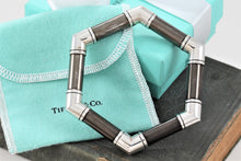 Load image into Gallery viewer, Tiffany &amp; Co. Silver Retro Hexagon Bangle Vintage Bracelet
