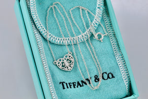 Tiffany & Co. Silver Small Enchant Heart Pendant Necklace