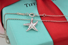 Load image into Gallery viewer, Tiffany &amp; Co. Elsa Peretti Silver Small Starfish Pendant Necklace
