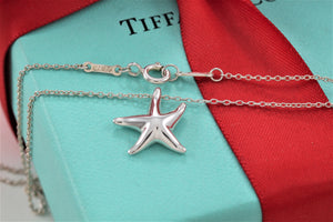 Tiffany & Co. Elsa Peretti Silver Small Starfish Pendant Necklace