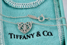 Load image into Gallery viewer, Tiffany &amp; Co. Silver Small Enchant Heart Pendant Necklace

