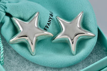 Load image into Gallery viewer, Tiffany &amp; Co. Silver Large Puffy Star Clip-on Earrings
