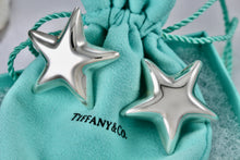 Load image into Gallery viewer, Tiffany &amp; Co. Silver Large Puffy Star Clip-on Earrings
