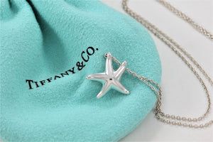 Tiffany & Co. Elsa Peretti Silver Small Starfish Pendant Necklace