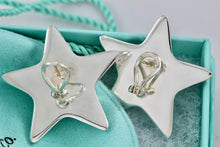 Load image into Gallery viewer, Tiffany &amp; Co. Silver Large Puffy Star Clip-on Earrings
