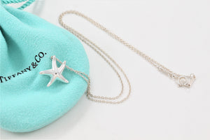 Tiffany & Co. Elsa Peretti Silver Small Starfish Pendant Necklace