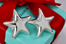 Load image into Gallery viewer, Tiffany &amp; Co. Silver Large Puffy Star Clip-on Earrings
