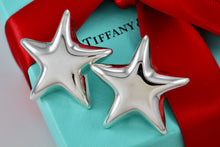 Load image into Gallery viewer, Tiffany &amp; Co. Silver Large Puffy Star Clip-on Earrings
