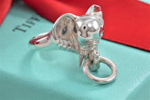 Load image into Gallery viewer, Tiffany &amp; Co. Silver Elephant Door Knocker Ring
