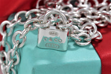 Load image into Gallery viewer, Tiffany &amp; Co. 1837 Silver Padlock 8mm Link 16&quot; Necklace
