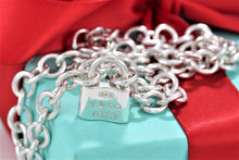 Load image into Gallery viewer, Tiffany &amp; Co. 1837 Silver Padlock 8mm Link 16&quot; Necklace
