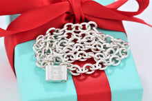 Load image into Gallery viewer, Tiffany &amp; Co. 1837 Silver Padlock 8mm Link 16&quot; Necklace
