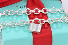 Load image into Gallery viewer, Tiffany &amp; Co. 1837 Silver Padlock 8mm Link 16&quot; Necklace
