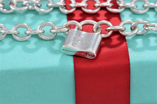 Load image into Gallery viewer, Tiffany &amp; Co. 1837 Silver Padlock 8mm Link 16&quot; Necklace
