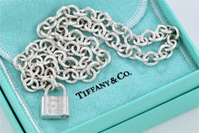 Load image into Gallery viewer, Tiffany &amp; Co. 1837 Silver Padlock 8mm Link 16&quot; Necklace
