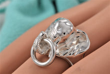 Load image into Gallery viewer, Tiffany &amp; Co. Silver Elephant Door Knocker Ring
