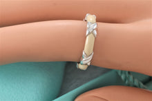 Load image into Gallery viewer, Tiffany &amp; Co. Silver Signature &quot;X&quot; White Enamel Band Ring
