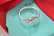 Load image into Gallery viewer, Tiffany &amp; Co. Paloma Picasso Silver Diamond Modern Heart Ring Sz. 7
