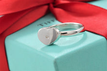 Load image into Gallery viewer, Tiffany &amp; Co. Paloma Picasso Silver Diamond Modern Heart Ring Sz. 7
