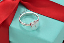 Load image into Gallery viewer, Tiffany &amp; Co. Paloma Picasso Silver Diamond Modern Heart Ring Sz. 7
