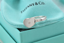 Load image into Gallery viewer, Tiffany &amp; Co. Paloma Picasso Silver Diamond Modern Heart Ring Sz. 7
