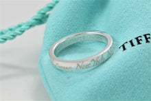 Load image into Gallery viewer, Tiffany &amp; Co. Silver Notes &quot;Fifth Ave&quot; Narrow Band Ring
