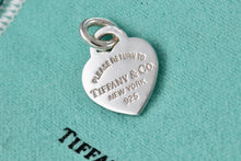 Load image into Gallery viewer, Return To Tiffany &amp; Co. Silver Small Heart Charm Snake Chain 16&quot; Necklace
