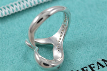 Load image into Gallery viewer, Tiffany &amp; Co. Elsa Peretti Silver Open Heart Ring Version 3
