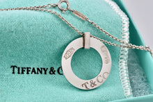 Load image into Gallery viewer, Tiffany &amp; Co. 1837 Silver Circle Pendant 16&quot; Necklace
