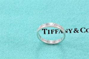 Tiffany & Co. Silver Notes "I Love You" Narrow Band Ring