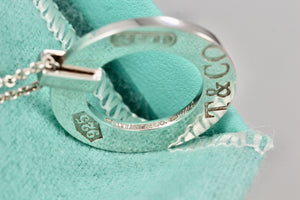 Tiffany & Co. 1837 Silver Circle Pendant 16" Necklace