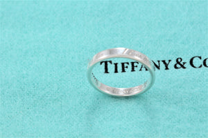 Tiffany & Co. Silver Notes "I Love You" Narrow Band Ring