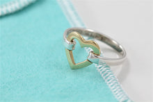 Load image into Gallery viewer, Tiffany &amp; Co. 18K Gold &amp; Silver Heart Ring
