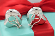 Load image into Gallery viewer, Tiffany &amp; Co. Elsa Peretti Silver Full Heart Large Clip on Earrings
