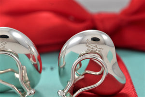 Tiffany & Co. Elsa Peretti Silver Full Heart Large Clip on Earrings