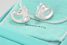 Load image into Gallery viewer, Tiffany &amp; Co. Elsa Peretti Silver Full Heart Large Clip on Earrings
