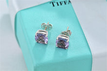 Load image into Gallery viewer, Tiffany &amp; Co. Silver Sparkler Amethyst Stud Earrings
