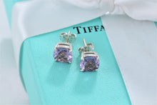 Load image into Gallery viewer, Tiffany &amp; Co. Silver Sparkler Amethyst Stud Earrings
