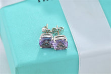 Load image into Gallery viewer, Tiffany &amp; Co. Silver Sparkler Amethyst Stud Earrings
