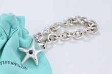 Load image into Gallery viewer, Tiffany &amp; Co. Silver Lapis Bead Starfish Link Bracelet

