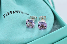 Load image into Gallery viewer, Tiffany &amp; Co. Silver Sparkler Amethyst Stud Earrings
